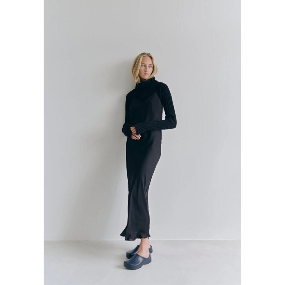 Birgitte Herskind Nynne Turtle Neck Bolero Cropped Sweater Black Womens Size Sma